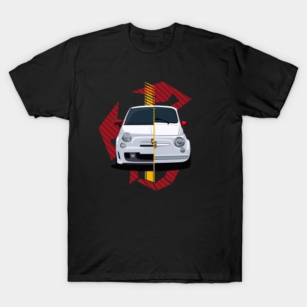 500 Abarth T-Shirt by AutomotiveArt